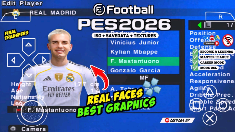 eFootball Pes 2026 ppsspp