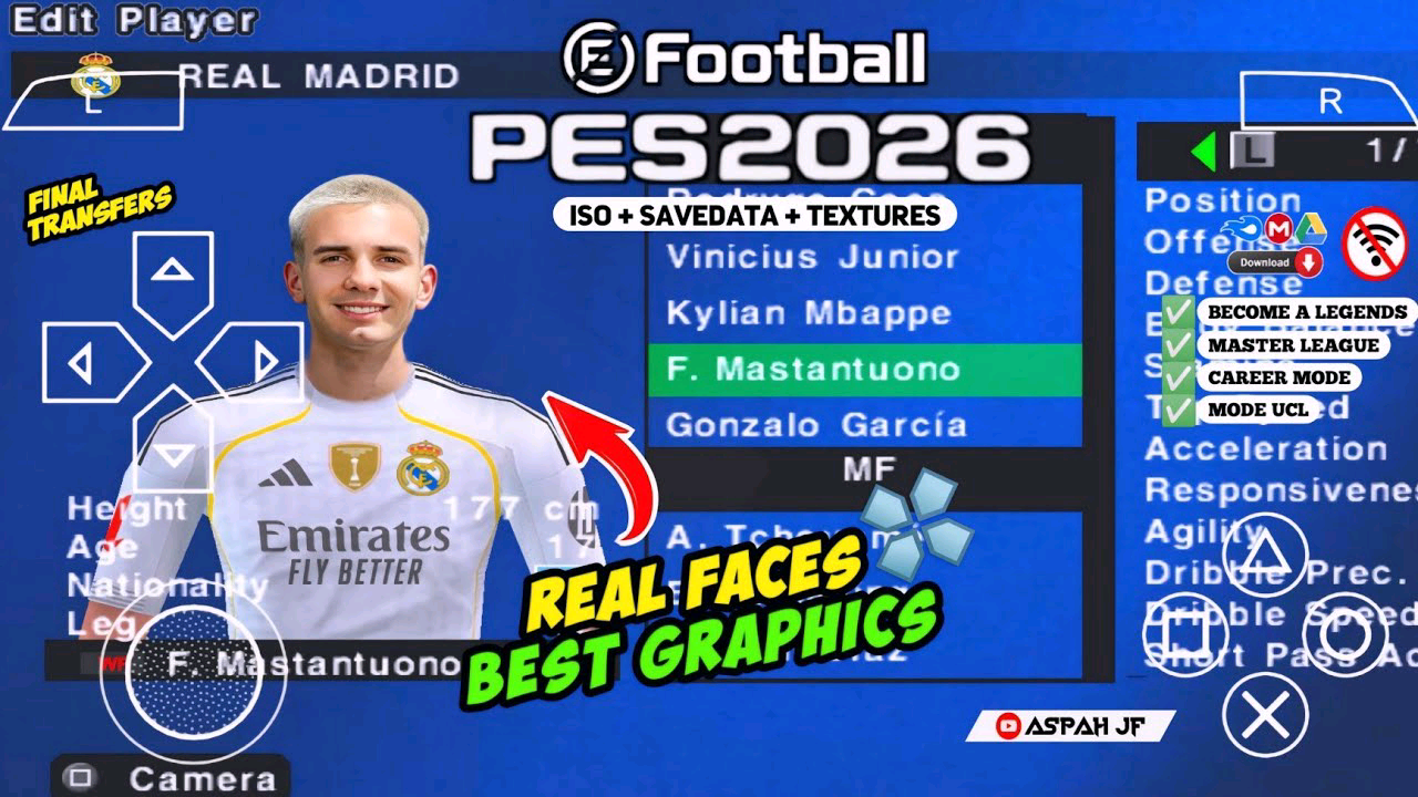 eFootball Pes 2026 ppsspp